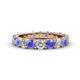 1 - Audrey 3.80 mm Tanzanite and Diamond U Prong Eternity Band 
