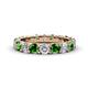 1 - Audrey 3.80 mm Green Garnet and Diamond U Prong Eternity Band 