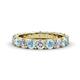 1 - Audrey 3.80 mm Aquamarine and Diamond U Prong Eternity Band 