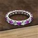 3 - Audrey 3.80 mm Amethyst and Diamond U Prong Eternity Band 