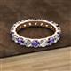 3 - Audrey 3.80 mm Iolite and Diamond U Prong Eternity Band 