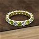 3 - Audrey 3.80 mm Peridot and Diamond U Prong Eternity Band 