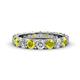 1 - Audrey 3.80 mm Yellow and White Diamond U Prong Eternity Band 