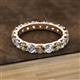 3 - Audrey 3.80 mm Smoky Quartz and Diamond U Prong Eternity Band 