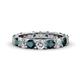 1 - Audrey 3.80 mm London Blue Topaz and Diamond U Prong Eternity Band 