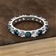 3 - Audrey 3.80 mm London Blue Topaz and Diamond U Prong Eternity Band 