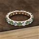 3 - Audrey 3.80 mm Lab Created Alexandrite and Diamond U Prong Eternity Band 