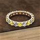 3 - Audrey 3.80 mm Yellow Sapphire and Diamond U Prong Eternity Band 