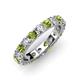 4 - Audrey 3.80 mm Peridot and Diamond U Prong Eternity Band 