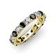 4 - Audrey 3.80 mm Black and White Diamond U Prong Eternity Band 