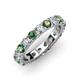 4 - Audrey 3.80 mm Lab Created Alexandrite and Diamond U Prong Eternity Band 