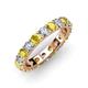 4 - Audrey 3.80 mm Yellow Sapphire and Diamond U Prong Eternity Band 