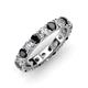 4 - Audrey 3.80 mm Black and White Diamond U Prong Eternity Band 