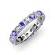 4 - Audrey 3.80 mm Tanzanite and Diamond U Prong Eternity Band 
