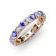 4 - Audrey 3.80 mm Tanzanite and Diamond U Prong Eternity Band 