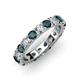 4 - Audrey 3.80 mm London Blue Topaz and Diamond U Prong Eternity Band 