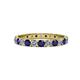 1 - Audrey 3.40 mm Blue Sapphire and Lab Grown Diamond U Prong Eternity Band 