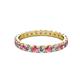2 - Audrey 3.40 mm Pink Tourmaline and Lab Grown Diamond U Prong Eternity Band 