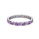 2 - Audrey 3.40 mm Amethyst and Lab Grown Diamond U Prong Eternity Band 