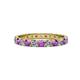 1 - Audrey 3.40 mm Amethyst and Lab Grown Diamond U Prong Eternity Band 