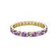 2 - Audrey 3.40 mm Amethyst and Lab Grown Diamond U Prong Eternity Band 