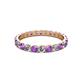 2 - Audrey 3.40 mm Amethyst and Lab Grown Diamond U Prong Eternity Band 