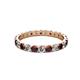 2 - Audrey 3.40 mm Red Garnet and Lab Grown Diamond U Prong Eternity Band 