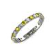 3 - Audrey 3.40 mm Yellow and White Lab Grown Diamond U Prong Eternity Band 