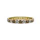 1 - Audrey 3.40 mm Smoky Quartz and Lab Grown Diamond U Prong Eternity Band 