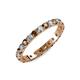 3 - Audrey 3.40 mm Smoky Quartz and Lab Grown Diamond U Prong Eternity Band 