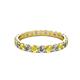 2 - Audrey 3.40 mm Yellow Sapphire and Lab Grown Diamond U Prong Eternity Band 