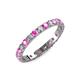 3 - Audrey 3.40 mm Pink Sapphire and Lab Grown Diamond U Prong Eternity Band 