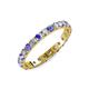 3 - Audrey 3.40 mm Tanzanite and Lab Grown Diamond U Prong Eternity Band 