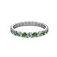 2 - Audrey 3.40 mm Green Garnet and Lab Grown Diamond U Prong Eternity Band 