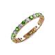 3 - Audrey 3.40 mm Green Garnet and Lab Grown Diamond U Prong Eternity Band 