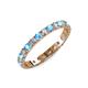 3 - Audrey 3.40 mm Blue Topaz and Lab Grown Diamond U Prong Eternity Band 