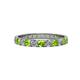 1 - Audrey 3.40 mm Peridot and Lab Grown Diamond U Prong Eternity Band 