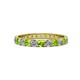1 - Audrey 3.40 mm Peridot and Lab Grown Diamond U Prong Eternity Band 