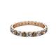 2 - Audrey 3.40 mm Smoky Quartz and Lab Grown Diamond U Prong Eternity Band 