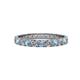 1 - Audrey 3.40 mm Aquamarine and Lab Grown Diamond U Prong Eternity Band 