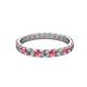 2 - Audrey 3.40 mm Pink Tourmaline and Lab Grown Diamond U Prong Eternity Band 