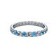 2 - Audrey 3.40 mm Blue Topaz and Lab Grown Diamond U Prong Eternity Band 