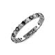 3 - Audrey 3.40 mm Black and White Lab Grown Diamond U Prong Eternity Band 