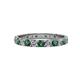 1 - Audrey 3.40 mm Lab Created Alexandrite and Lab Grown Diamond U Prong Eternity Band 