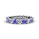 1 - Audrey 3.80 mm Tanzanite and Lab Grown Diamond U Prong Eternity Band 