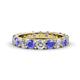 1 - Audrey 3.80 mm Tanzanite and Lab Grown Diamond U Prong Eternity Band 