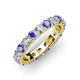 4 - Audrey 3.80 mm Tanzanite and Lab Grown Diamond U Prong Eternity Band 