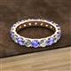 3 - Audrey 3.80 mm Tanzanite and Lab Grown Diamond U Prong Eternity Band 