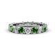 1 - Audrey 3.80 mm Green Garnet and Lab Grown Diamond U Prong Eternity Band 