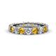 1 - Audrey 3.80 mm Citrine and Lab Grown Diamond U Prong Eternity Band 